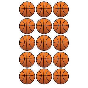 Basketball Party: Basketball Edible Cupcake Images