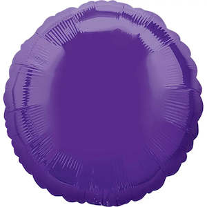 Plain Round Foil Balloons: Quartz Purple Round Foil Balloon