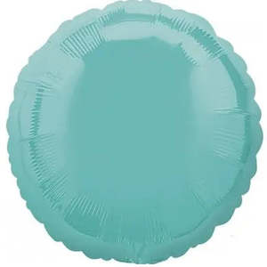 Plain Round Foil Balloons: Robins Egg Blue Round Foil Balloon