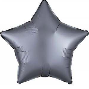 Satin Luxe Graphite Star Foil Balloon