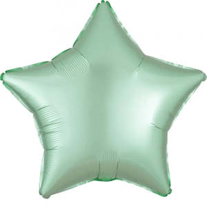 Satin Luxe Mint Green Star Foil Balloon