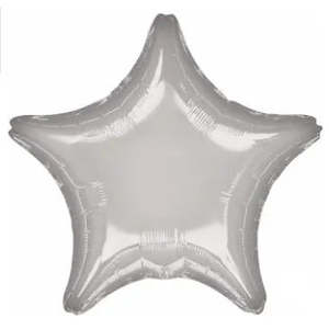 Plain Star Foil Balloons: Metallic Silver Star Foil Balloon
