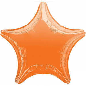 Metallic Orange Star Foil Balloon