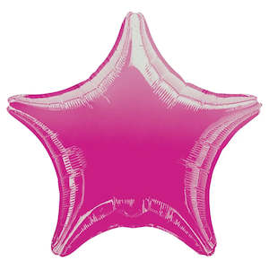 Plain Star Foil Balloons: Metallic Fuchsia Star Foil Balloon