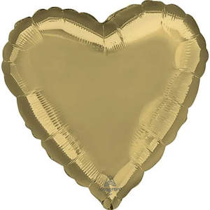 White Gold Heart Foil Balloon