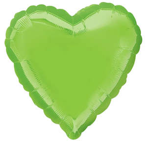 Iridescent Lime Green Heart Foil Balloon