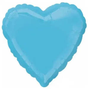 Caribbean Blue Heart Foil Balloon