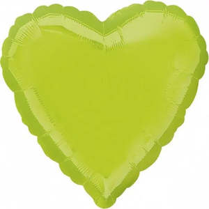 Kiwi Green Heart Foil Balloon