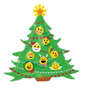 Emoticon Christmas Tree SuperShape Foil Balloon