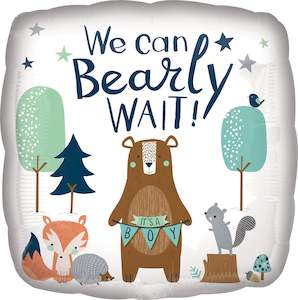 We can Bearly Wait Foil Balloon