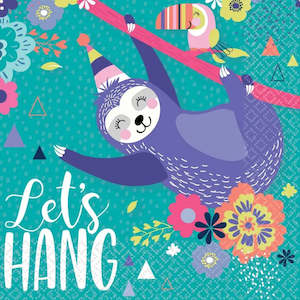 Sloth Party: Sloth Napkins - Lunch 16 Pkt
