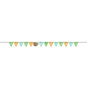 Sloth Party: Sloth Party Happy Birthday Banner