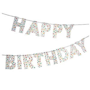 Sloth Party: Meri Meri Toot Sweet Happy Birthday Bunting