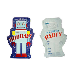 Themed Invitations: Robot Invitations - 8 Pkt