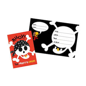 Themed Invitations: Pirate Fun Invitations - 8 Pkt