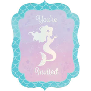 Themed Invitations: Mermaid Shine Invitations - 8 Pkt
