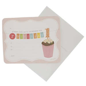 HiPP Girl's 1st Birthday Invitation Kit - 20 Pkt - CLEARANCE