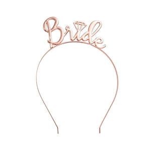 Rose Gold Bride Headband