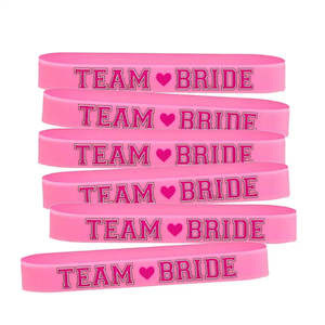 Team Bride Silicone Bracelets - 6 Pkt