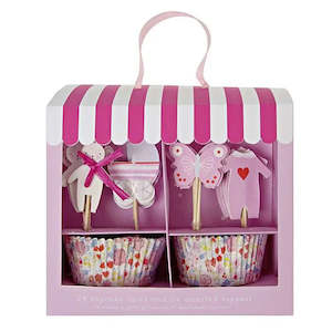 Meri Meri Baby Shower Pink Cupcake Kit