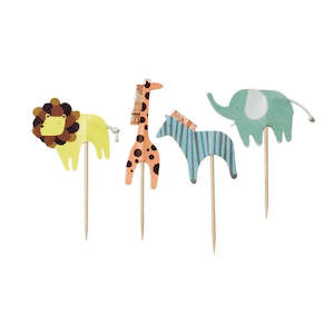 Baby Shower Baking Cake Decorating: Baby Animal Cupcake Toppers - 24 Pkt