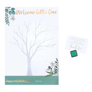 Other Baby Shower Gender Reveal Supplies: Baby Shower Fingerprint Tree Keepsake