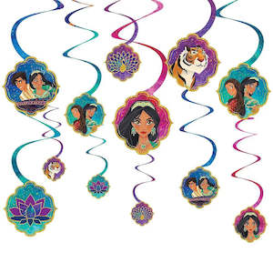 Aladdin Party: Aladdin Hanging Swirl Decorations