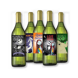 The Nightmare Before Christmas Bottle Labels - 5 Pkt