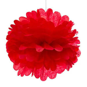 Day Of The Dead Party: Red Tissue Pom Pom