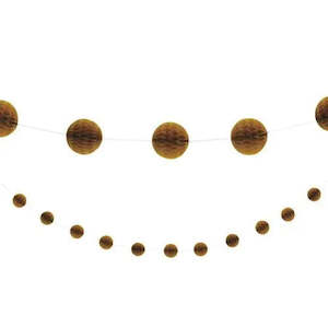 Gold Honeycomb Ball Garland