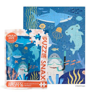 Shark Party: WerkShoppe Shark Tank Puzzle Snax - 48 Pce