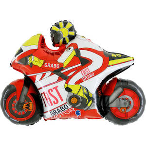 Red Motorbike Supershape Foil Balloon