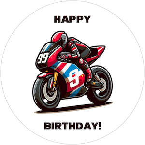 MotoGP Edible Icing Cake Image