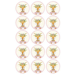 Deer Little One Welcome Baby Woodland Edible Icing Cupcake Images