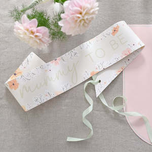 Ginger Ray Floral Baby Shower Mummy To Be Sash