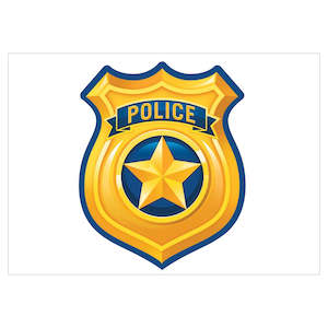 Police Badge A5 Edible Icing Icon