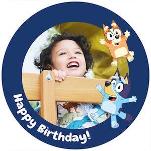 Personalised Bluey Edible Icing Cake Image