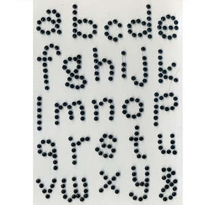 Kiwiana Te Reo Maori Party: Bling Alphabet Stickers - Black