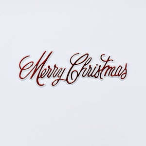 Red Merry Christmas Cake Topper