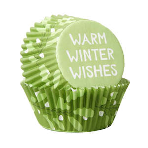 Christmas Cake Decorations Packaging: Wilton Warm Winter Wishes Christmas Cupcake Papers - 75 Pkt