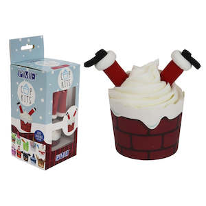 Christmas Cake Decorations Packaging: Santa Cupcake Kit - 6 Pkt