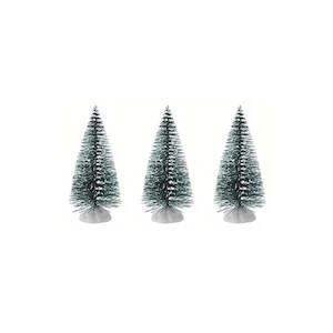 Christmas Cake Decorations Packaging: Bristle Christmas Tree Figurine - 3 Pkt
