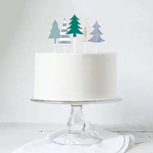 Christmas Cake Decorations Packaging: Christmas Tree Cake Topper Set