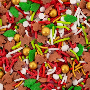Christmas Cake Decorations Packaging: Run Run Gingerbread Man Sprinkle Medley