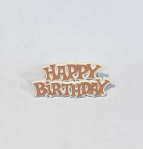 Happy Birthday Cake Topper - Rose Gold
