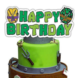 Happy Birthday Cake Toppers: Teenage Mutant Ninja Turtles Cake Topper