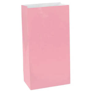 New Pink Party Bags 13cm x 25cm - 12 Pkt