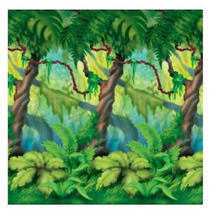 Wall Decorating Kits: Jungle Backdrop Scene Setter Backdrop