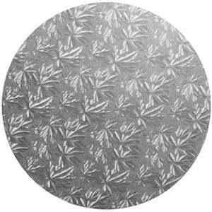 Round Cake Boards: GoBake Masonite Silver Round Cake Board - 27.5cm/11in