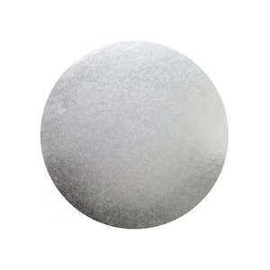 GoBake Masonite Silver Round Cake Board - 20cm/8in
